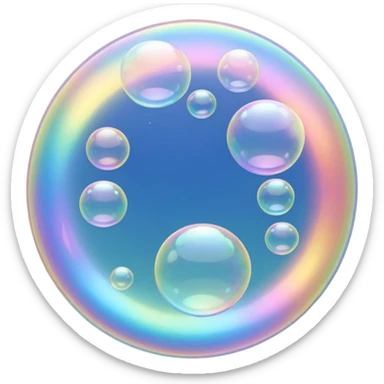 y2k dreamy soap bubbles sticker