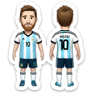 Messi world cup argentina jersey sticker