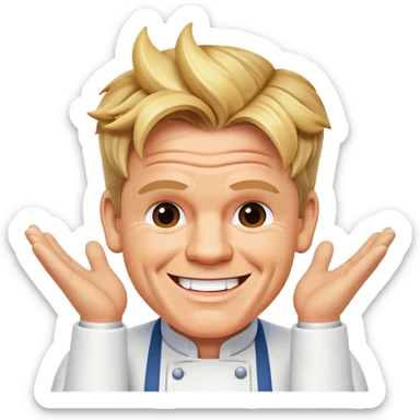 gordon ramsay being generous and excited sticker