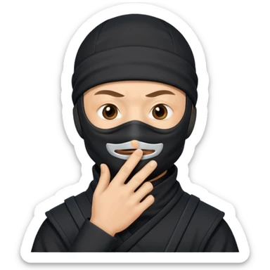 foto do Ninja ele mandando calar a boca sticker