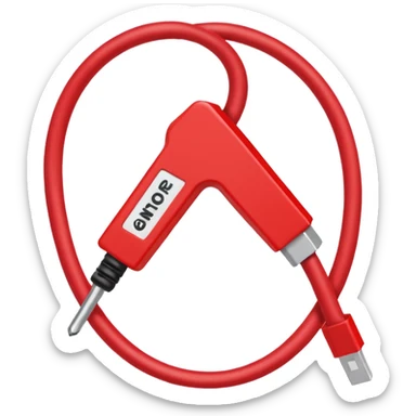 a red slash (🚫) over a cable with with the text "NOT GENUINE" sticker