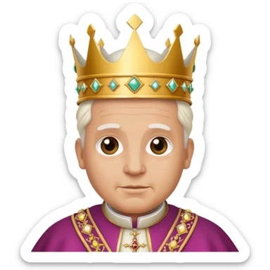 pope royal crown sticker