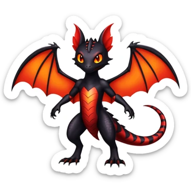 Salandit-Noibat-Litten-Hybrid (Full body) sticker