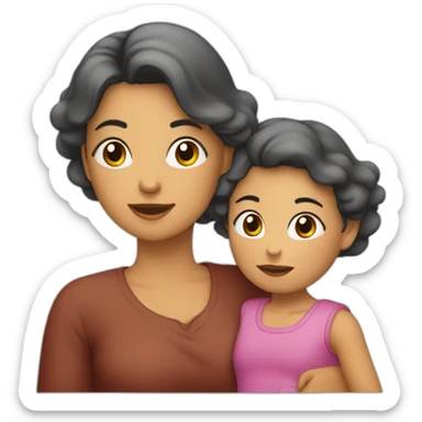Mamá e hija abrazadas sticker