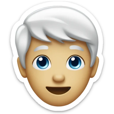 Blue cute heart sticker