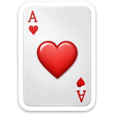 ace of heart poker card sticker