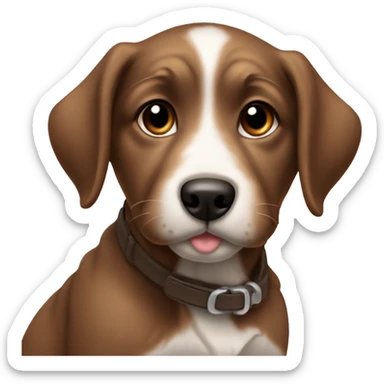 brown maltooper puppy sticker