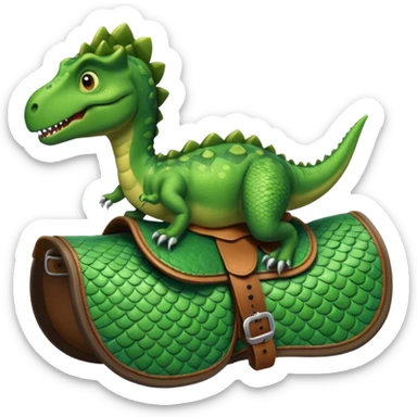 Dinosaur in saddle, pov sticker