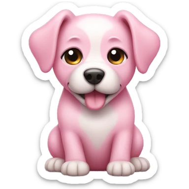 cute pink dog sticker