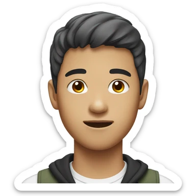 Asian teenage boy sticker