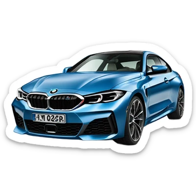 2020 BMW M430i G22 in arctic racing blue colour with the number plate as CRYPTK sticker