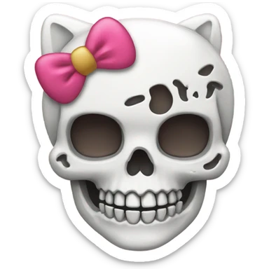 Hello kitty skull sticker