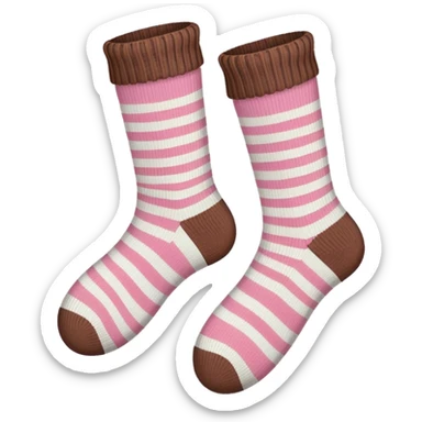 Soft pink and brown socks sticker
