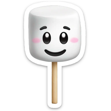 marshmallow on a stick sticker