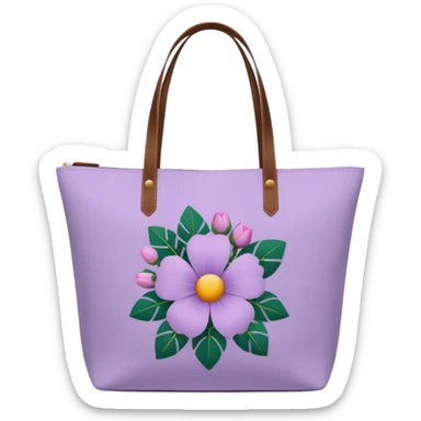 light purple tote bag sticker