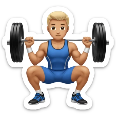 male goblet squat in gym sticker