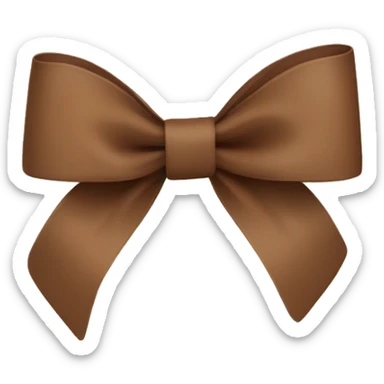brown thin ribbon bow sticker