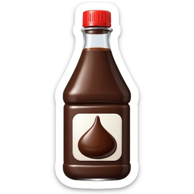 Chocolate sauce bottle sticker