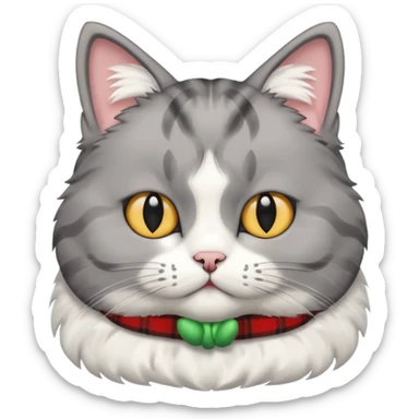 scottish cat with ears folded down sticker