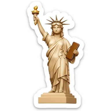 Statua de la libertad color beige sticker