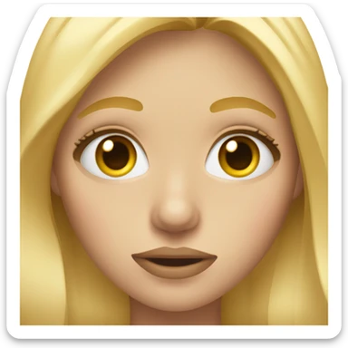 Blonde girl with runny mascara sticker
