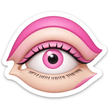 3d eye pink eyeliner sticker