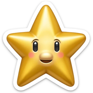 ESTRELLA DE SUPER MARIO SIN NARIZ sticker