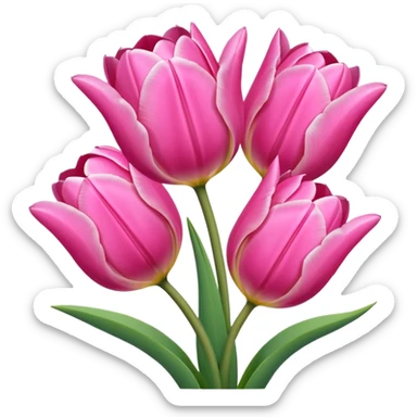 Tulipanes rosadas sticker