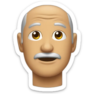 Señor mordiéndose los cachetes sticker