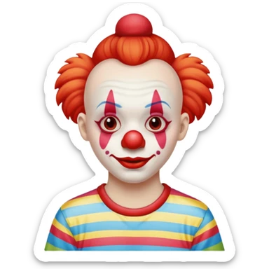 black skater clown sticker