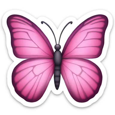 Pink butterfly  sticker