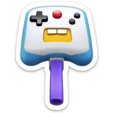  Create an emoji of a joystick with a happy face to express gaming pleasure! sticker