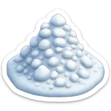 Mound of white snow sticker