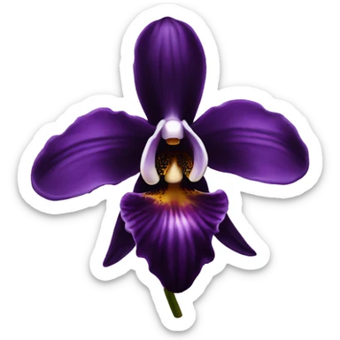 Black orchid  sticker