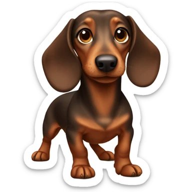 Brown dachshund  sticker