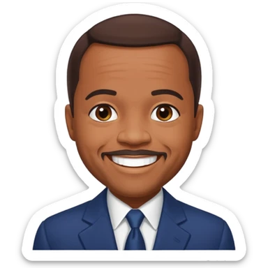 Berry Gordy with dark brown hair sticker