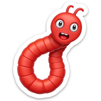 Furious gummyworm sticker