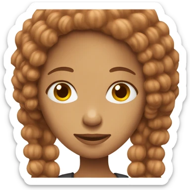 Woman with hazelnut coloured hair  sticker
