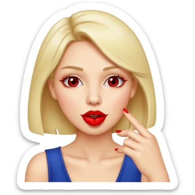 Una mujer mordiendose el dedo, sin la lengua para afuera y que el dedo este más omenos adentrod de la boca sticker