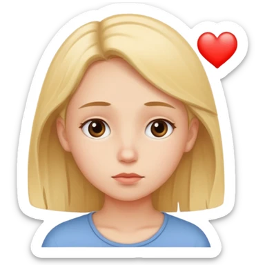 Girl thinking about a boy sticker