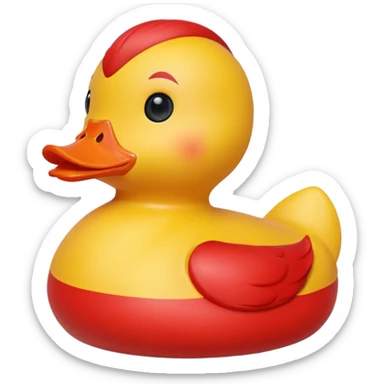 red toy duck sticker