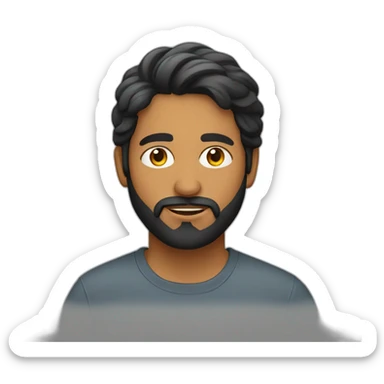 Young Indian Adult with fair complex and beard sticker