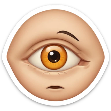 one eye looking sideways  sticker