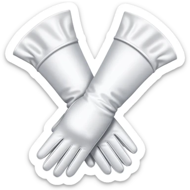 Pair of women’s white opera gloves sticker