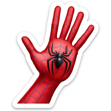 Spider man hand with spicy sense sticker