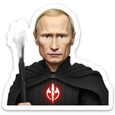 Putin as a sith lord sticker