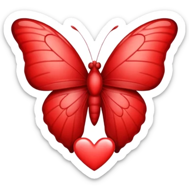 heart with butterfly sticker