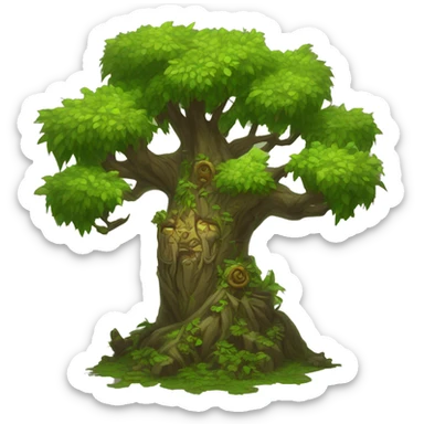 world of warcraft human tree of life cartoon sticker