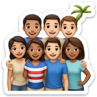 amigos puerto riqueños fuera del campus sticker