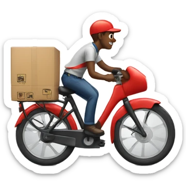 delivery boy bike sticker